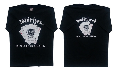 Motorhead Playera Manga Corta Aces Up My Slv Talla S T-shirt