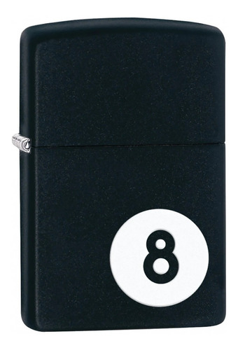  Encendedor Zippo Stamp 8-ball Lighter 28432 Black Matte - 