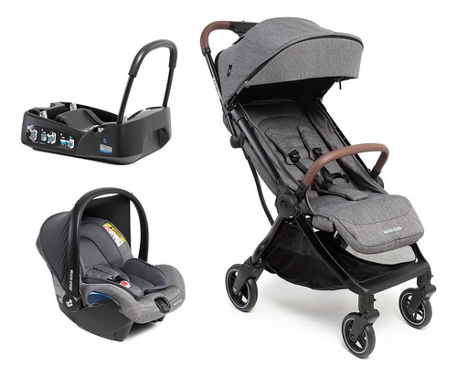Carrinho Eva³ Com Bebê Conforto E Base Maxi Cosi