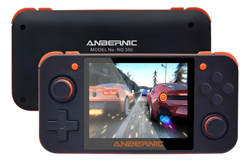 Consola Anbernic RG350 16GB Standard color negro y naranja