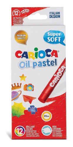 Oleos Pastel Carioca Caja X 12 Colores Super Soft Premium