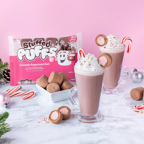 Malvaviscos Rellenos De Chocolate Stuffed Puffs Peppermint