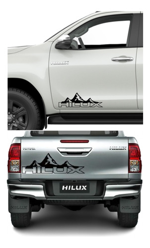 Sticker Hilux Mountain Puertas + Tapa De Batea 3 Pzas.