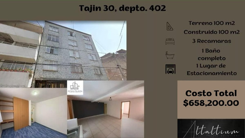 Departamento En La Delegación Benito Juarez, Col. Narvarte Oriente, Tajín 30, Depto. 402    Nb10-di