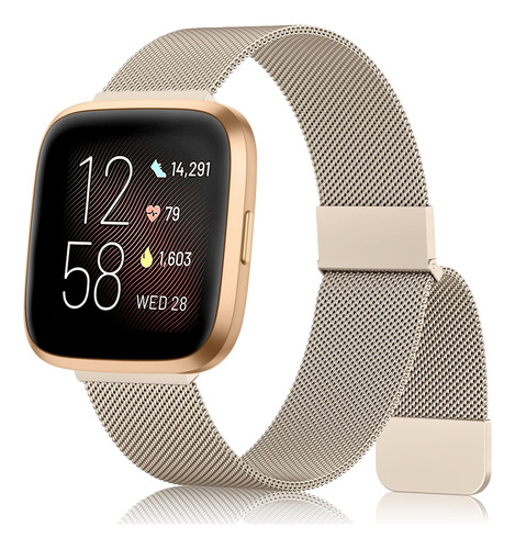 Banda De Metal Compatible Con Fitbit Versa 2 Bands / Fitbit