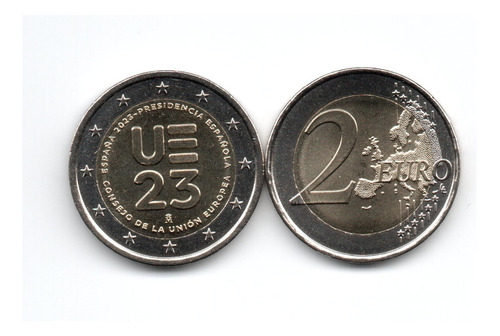 España Moneda 2 Euro Año 2023 Presidencia Del Consejo Ue Unc