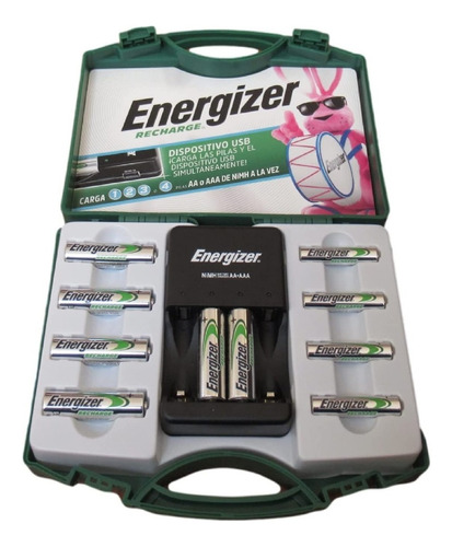 Cargador Bateria Energizer 6 Pilas Aa Y 4 Aa Recargable