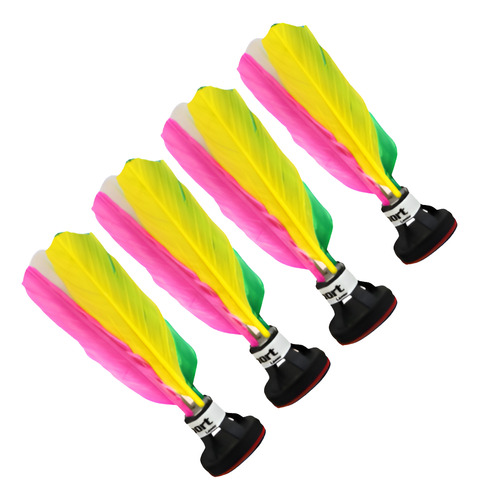 4 Peteca Profissional Colorida Brincadeira Esporte Diversão