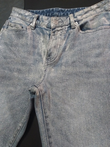 Pantalón De Mujer Talle S Jeans C/brillo Armani Exchange Imp (Usado)