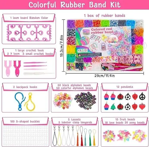 Kit Pulseras Collares Completo 5000+ Cuentas Gomas 40 Color