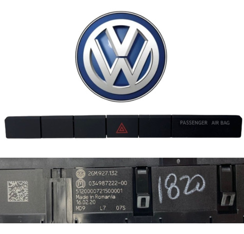 Botão Pisca Alerta Volkswagen T-cross
