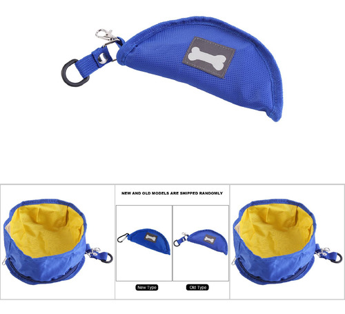 Comedero Plegable Blue Dog Para Mascotas, Cachorros Y Gatos