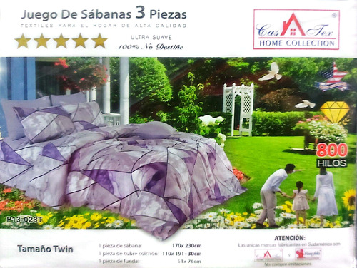 Juego Sabanas De 1 1/2 Plazas Casatex Oferta Premium Calidad