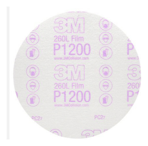 5 Discos De Lija 3m Film 6 Hookit Liso #1200