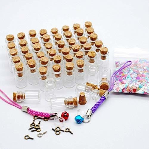 Mini Botellas De Vidrio 0.5ml C/corcho 18x10mm 100u +pitones