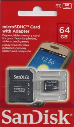 Cartão De Memória Sandisk 64gb