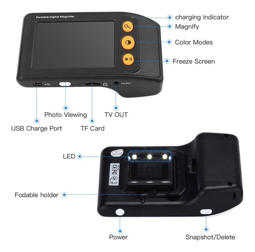 Lupa Portátil De Vídeo Digital Eyoyo Lcd De 3,5 Pulgadas