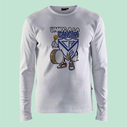 Remeras Manga Larga Velez Sarsfield Infantil Termicas - 9001