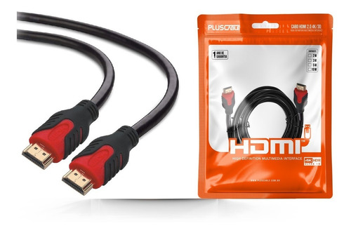  Cabo Hdmi 10m Blindado 10 Metros 2.0 4k Ultra Hd 3d 19 Pino