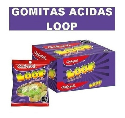 Gomitas Acidas Loop Caja 20 Unidades