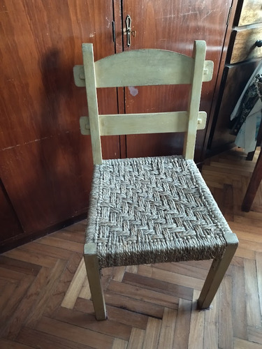 Silla Madera Con Asiento De Paja