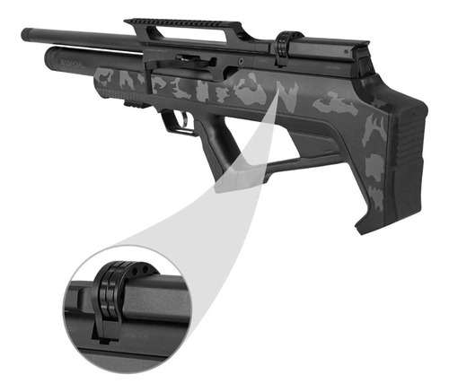 5.5mm De Pressao De Madeira Effecto Com Cano Lw + Chumbinho