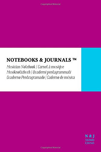 Cuaderno De Musica Notebooks & Journals Pocket Purpura Tapa