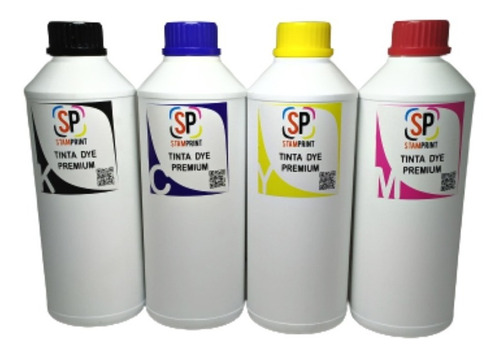  Tinta Dye Para Impresora Hp 1 Litro  1 Lt 4 Colores Clase A