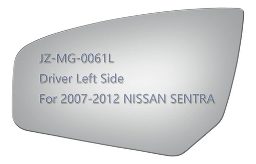 Espejo Lateral Cristal Para Nissan Sentra Lado Lh No