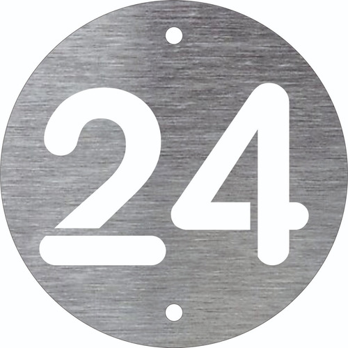 Número Oficina Residencial Aluminio Inox. 20x20 Chapetones