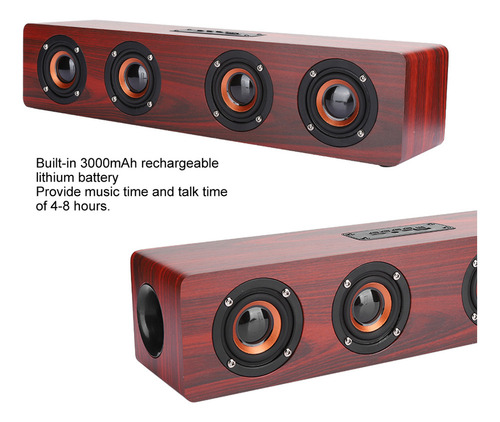 Subwoofer Inalámbrico Con Altavoz Bluetooth De Grano De Made