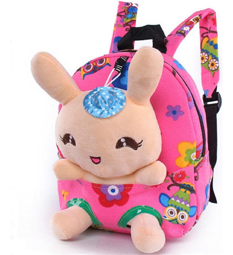 Mochila Para Niños - Rosa/peluche