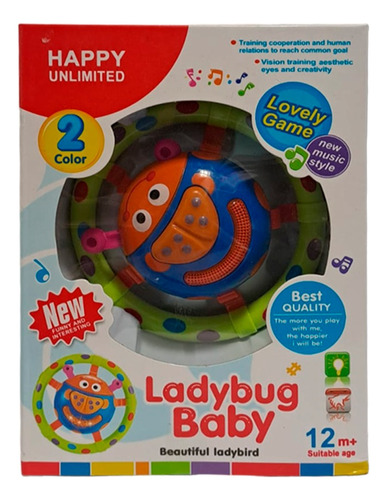  Sonajero Didáctico Para Bebe Con Luz Y Sonido Ladybug 