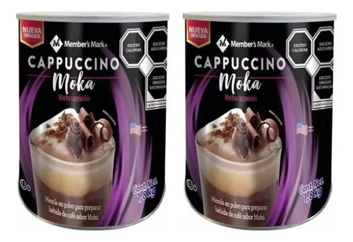 Café Capuccino Moka En Polvo Member's Mark 2 Botes 1.8kg Cu