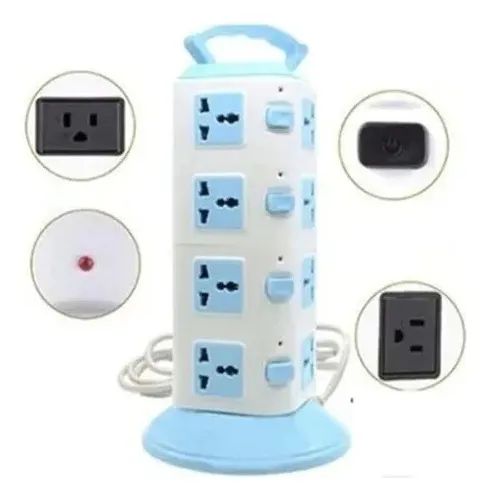 Multitoma Corriente Torre Vertical 4 Pisos 2 Puertos Usb