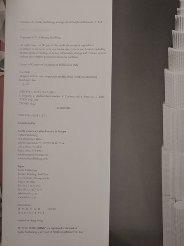 Origami Architecture. Yee. Contiene Cd. (Usado)
