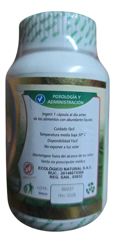 Fenogreco Natural 100 Cápsulas Sin Sabor