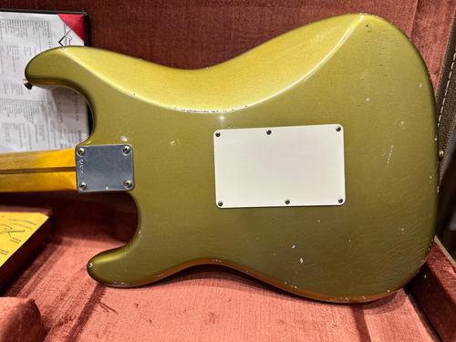 Fender Masterbuilt Todd Krause 1962 Stratocaster Floydrose Destro Dourado-escuro Ébano (Usado)