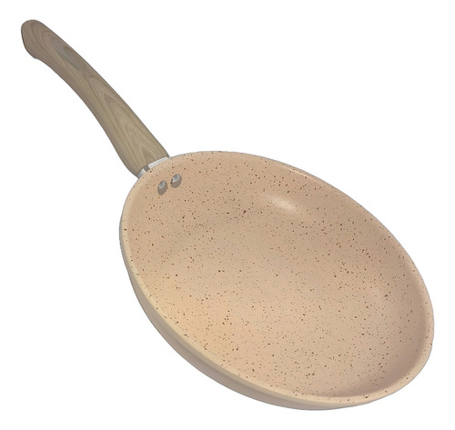 Frigideira de Indução em Alumínio com Revestimento Cerâmico Granilite Bege 24cm - Lyor