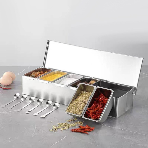 Ultra Asequible Tarro De Condimentos Con Tapa, Recipiente