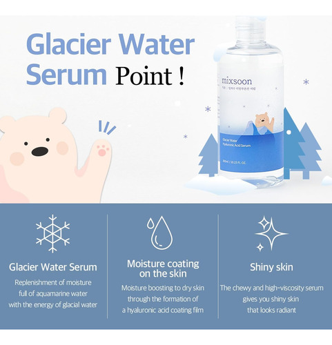 Sérum Mixsoon Glacier Water Con Ácido Hialurónico, 300 Ml, T