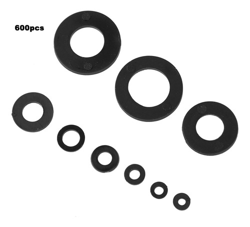 Kit Combinado De Juntas Para Arandelas De Nylon Negro, 600 P