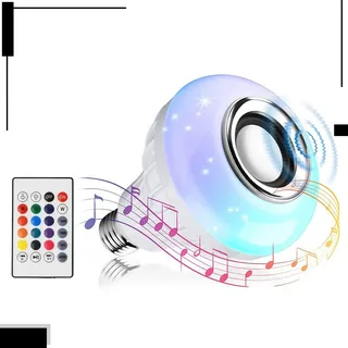 Wanergy Foco Bocina Bluetooth 12w Rgb Bombilla Led Inteligente