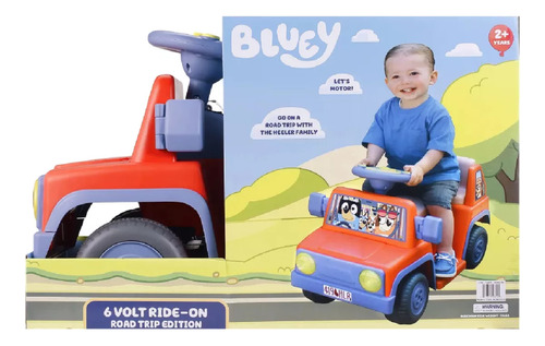 Bluey 6v Ride-on Edición Para Viajes Por Carretera Msi