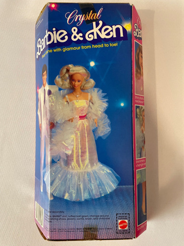 Vintage 1983 Mattel Crystal Barbie Cristal En Caja Original (Usado)