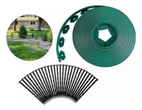 Limitador De Césped Separador Jardín 5cm×6m Incluir 18 Uñas
