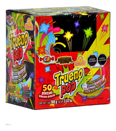 Caramelo Trueno Pop 50 Piezas