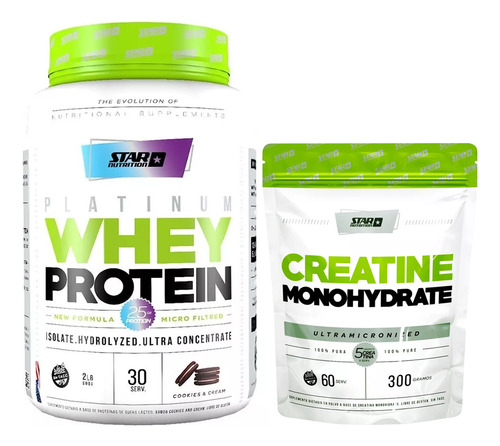 Star Nutrition Whey Protein 2lb + Creatina Monohidrato 300gr