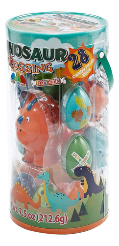 Huevos De Pascua De Dinosaurios Plastico 28 Pzs Con Dulces
