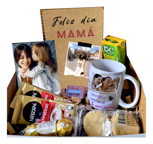 Caja Regalo Taza+fotoiman+bombones Dia De La Madre